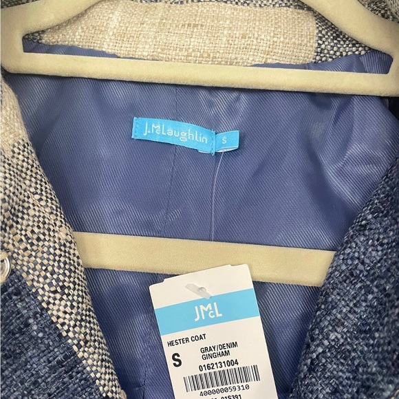 J. McLaughlin Checkered Mid- Season Coat - Picture 2 of 6